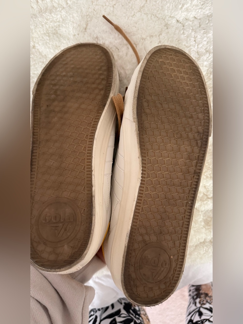 Gola Leopard Print Brown & White Sneakers View 5